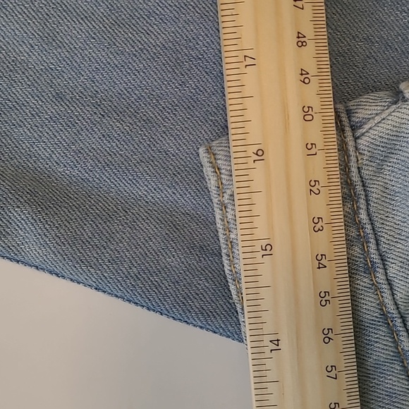 Anthropologie Pilcro Relaxed High Rise Wide Leg Jeans 32 Light Wash - Picture 10 of 10